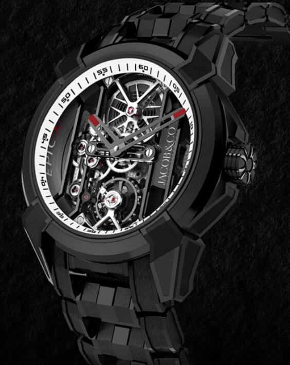Jacob & Co EPIC X BLACK TITANIUM BRACELET WHITE NEORALITHE INNER RING EX100.21.NS.WB.A21AA Replica watch